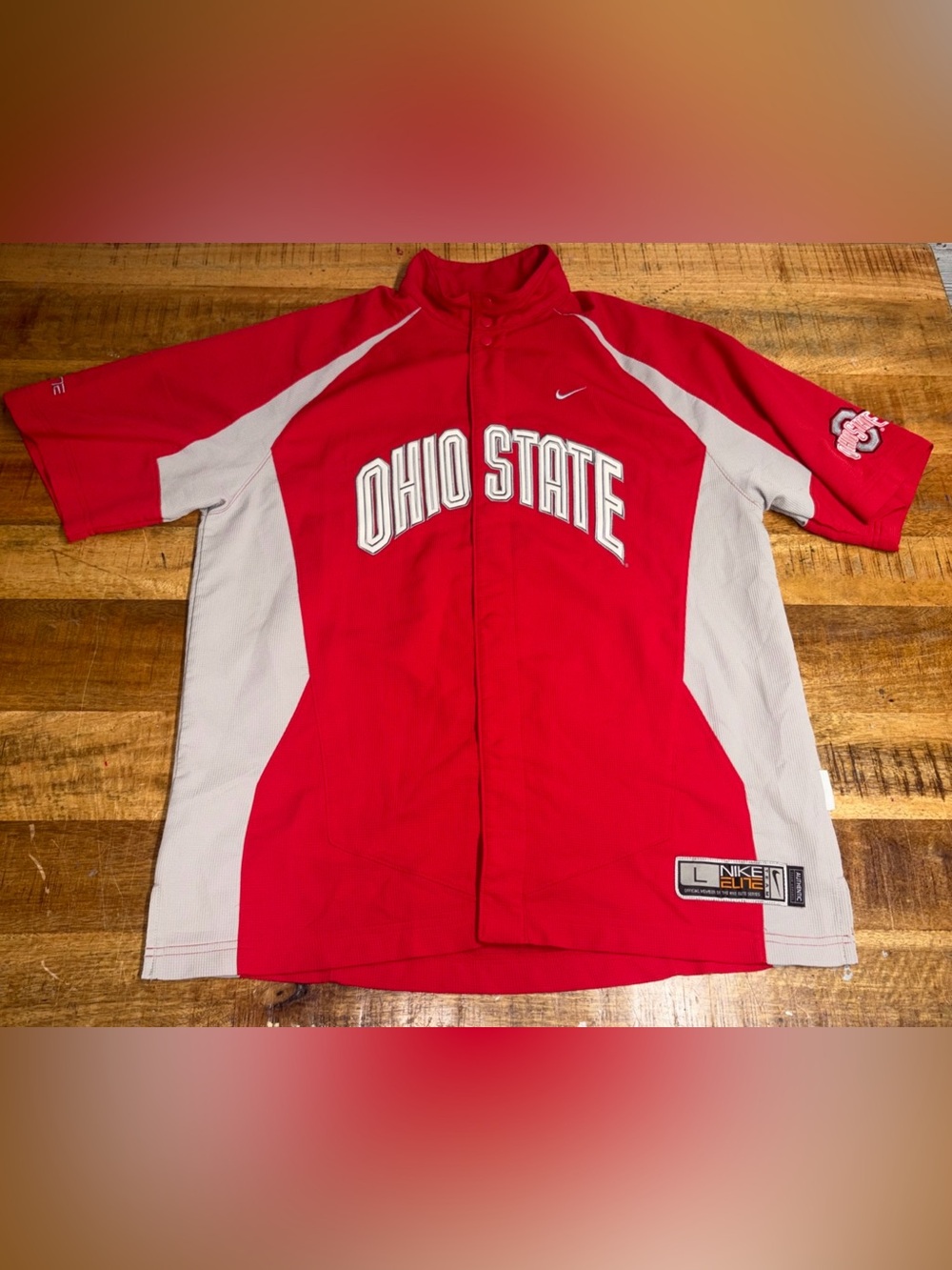 Nike Elite Ohio State Buckeyes Basketball Warm Up Jersey Men's Large OSU NCAA